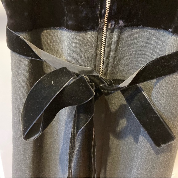 Blumarime dress. Velvet top-to-waist/wool from waist down. Embroidery. Size 6 - Picture 5 of 10